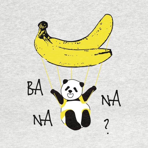 Panda Banana Parachuting by flyinghigh5